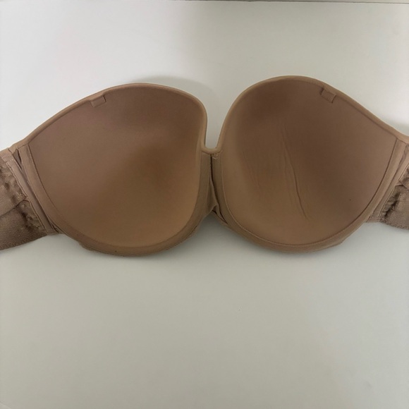 VICTORIAS SECRET BODY BY VICTORIA Lightly Lined Smooth Strapless Bra Tan 36DDD - Picture 6 of 9